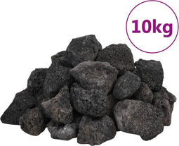 vidaXL - Lavastenen - 10 - kg - 3-5 - cm - zwart