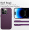 Accezz iPhone 14 Pro - Back Cover - MagSafe Leather - Heath Purple