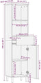 vidaXL - Badkamerkast - 38x33,5x160 - cm - massief - mangohout