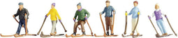 NOCH 15828 H0 Skiërs figuren Geverfd, Staand