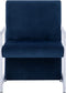 vidaXL Fauteuil met chromen poten fluweel blauw