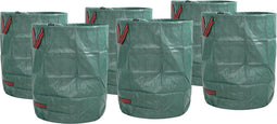 vidaXL - Tuinafvalzakken - met - Handvatten - - - 12 - stuks - - - Vouwbaar - - - Rond - - - Groen - - - 300 - L