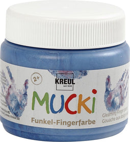 MUCKI Glans Blauwe Vingerverf – 150ml per stuk