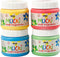 Mucki textiel vingerverf - 4 x 150 ml vingerverf voor textiel - kleuren geel, rood, blauw & groen