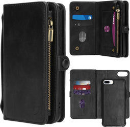 iMoshion Hoesje Geschikt voor iPhone 8 Plus / 7 Plus / 6 Plus / 6s Plus Hoesje Met Pasjeshouder - iMoshion 2-in-1 Wallet Bookcase - Zwart