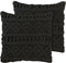 MUDANYA - Sierkussen set van 2 - Zwart - 45 x 45 cm - Katoen