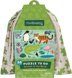 Mudpuppy - Puzzel to go - Wilde dieren