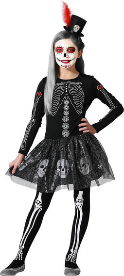 Muertos Halloween Jurkje Schedels Kind - 10-12 jaar / 145-160cm