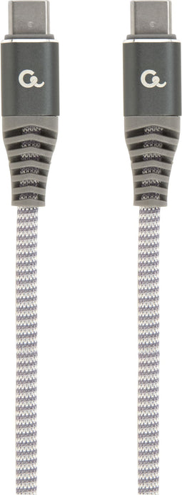 Gembird CC-USB2B-CMCM100-1.5M - USB-C naar USB-C kabel - E-Marker chip 100W - Grijs