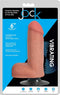 6 Inch Vibrating Dong with Balls - Beige