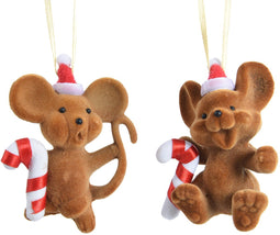 Muis plastic l7b4h9 cm bruin a2 kerst