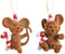 Muis plastic l7b4h9 cm bruin a2 kerst