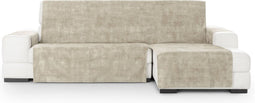 Hoes voor chaise longue met korte armleuning rechts Eysa TURIN Wit Crème 100 x 110 x 300 cm