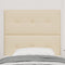vidaXL - Hoofdbord - met - Knopen - Crème - 80 - cm - Stof