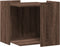 vidaXL - Kattenbakkast - 53x53x51 - cm - bewerkt - hout - bruin - eikenkleurig
