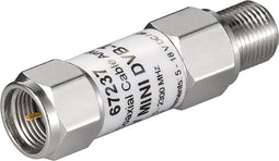 Wentronic 67237 - F-stekker naar F-aansluiting - Compenseert lijnverlies - Zilver