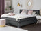 ADMIRAL - Boxspringbed - Donkergrijs - 180 x 200 cm - Polyester