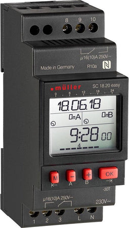 Müller SC 18.20 easy 24V ACDC DIN-rail schakelklok Digitaal 24 V/DC, 24 V/AC 4000 W