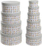 Multi-Functionele Kist Dkd Home Decor Wit Kinderen Multicolour Blommor Karton (37,5 X 37,5 X 18 Cm)