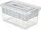 Multi-Functionele Kist Grijs Transparant Plastic 5 L 29,5 X 14,5 X 19,2 Cm (6 Stuks)