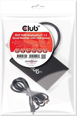 Multi Stream Transport (MST) Hub DisplayPort™ 1.2 Quad Monitor USB Powered