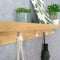 Multifunctioneel Wandrek - Solide Bamboe - Met 5 Haken en Opbergplank