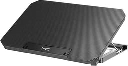 Multifunctionele Laptop Koeler - 2 Ventilatoren, USB-Poorten, tot 17 Inch
