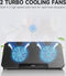 Multifunctionele Laptop Koeler - 2 Ventilatoren, USB-Poorten, tot 17 Inch