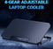 Multifunctionele Laptop Koeler - 2 Ventilatoren, USB-Poorten, tot 17 Inch