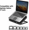 Multifunctionele Laptop Koeler - 2 Ventilatoren, USB-Poorten, tot 17 Inch