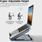 Multifunctionele Laptop Koeler - 2 Ventilatoren, USB-Poorten, tot 17 Inch