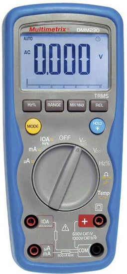 Multimetrix P06231412 Multimeter Digitaal Waterbestendig (IP67) CAT III 1000 V, CAT IV 600 V Weergave (counts): 6000
