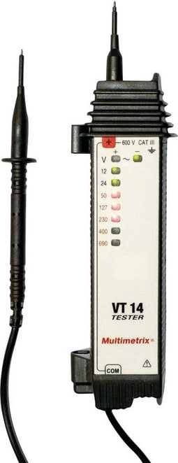 Multimetrix VT 14 Tweepolige spanningstester CAT III 600 V LED