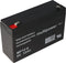Multipower MP12-6 loodbatterij met 4,8 mm Faston-stekker 6 V, 12 Ah