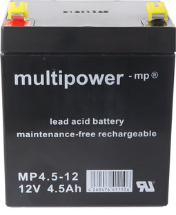 Multipower MP4.5-12 loodbatterij 12 volt met 4,8 mm Faston-connector