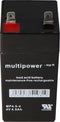 Multipower MP4.5-4 batterij PB-kabel 4 volt, 4500 mAh, 6,3 mm contacten