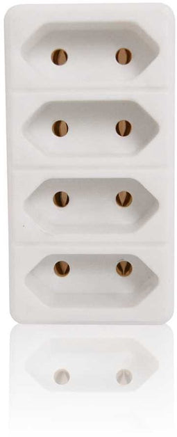 Multistekker 4x Euro wit