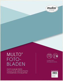 Multo fotobladen - A4 - 23-gaats - chamois - met zuurvrij dekvel - 20 vel - MU-3007360280