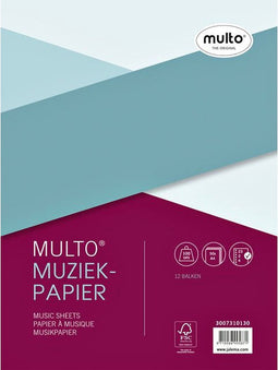 Multo ringbandinterieur - A4 - 23-gaats - muziekpapier 100 grams - 50 vel - MU-3007310130