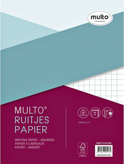 Multo ringbandinterieur - A4 - 23-gaats - papier met ruit 10mm - MU-3007310160