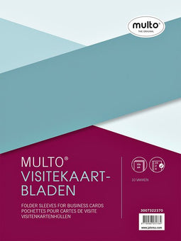 Multo - Showtas multo 23-gaats pp voor 10 visitekaartjes | 10 stuks