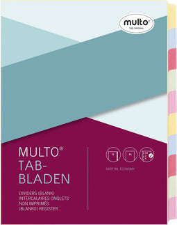 Multo tabbladen - A4 - 10-delig blanco - 23-gaats - gerecycled karton - MU-3007311730