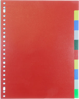 Multo tabbladen A4 - 10-delig blanco - 23-gaats perforatie - materiaal PP 120 - assorti kleuren - MU-3007041010