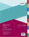Multo tabbladen A4 - 10-delig blanco - 23-gaats perforatie - materiaal PP 120 - assorti kleuren - MU-3007041010