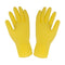 Multy - Huishoudhandschoenen maat S - Natuurlatex/Kantoen - Geel
