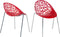 MUMFORD - Eetkamerstoel - Rood - Synthetisch materiaal