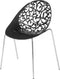 MUMFORD - Eetkamerstoel - Zwart - Synthetisch materiaal