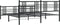 vidaXL - Bedframe - met - voetbord - zonder - matras - metaal - zwart - 180x200 - cm