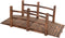Costway Tuinbrug - Houten Vijverbrug - Massief dennenhout - 150 x 67 x 55 cm - Donkerbruin