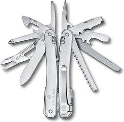 Victorinox Swiss Tool Spirit MX Clip - Multitool 24 fct. - Mes met één hand te openen - Zilver